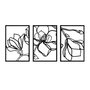 Wallity Erbas-1 Accesorio de Pared Decorativo de Metal Negro (3 Piezas)